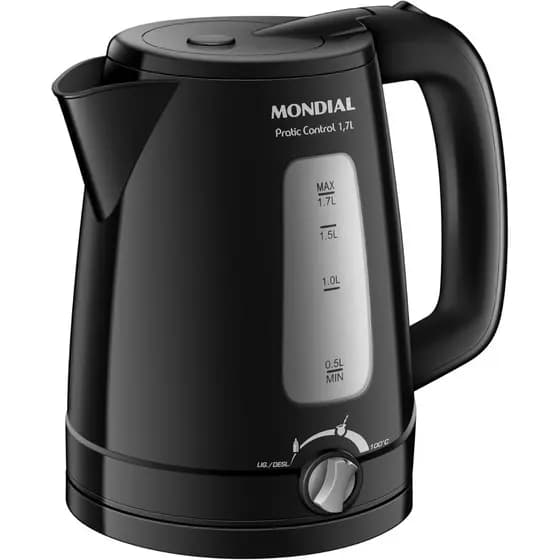 Chaleira Elétrica Mondial Pratic Hot 1,7l CE-17 220V/60hz Preto