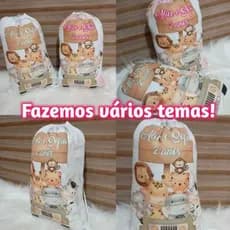20 Mochilinhas Personalizadas - Qualquer Tema - Sacochila - Bolsa para Doces - Festa - Lembrancinha
