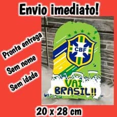 Mochilinhas Brasil - Festa Infantil - Sacochila - Bolsa para Doces - Lembrancinha - Seleção - Saco