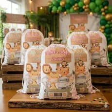 Mochilinhas Personalizadas - Qualquer Tema - Sacochila - Bolsa para Doces - Festa - Lembrancinha
