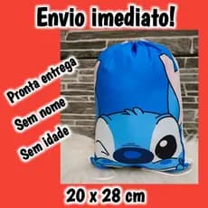 Mochilinhas Stitch - Festa Infantil - Sacochila - Bolsa para Doces - Lembrancinha - Aniversário