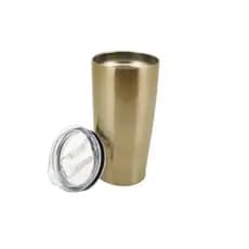 Copo Térmico Parede Dupla Inox com Tampa Bronze - 590ml