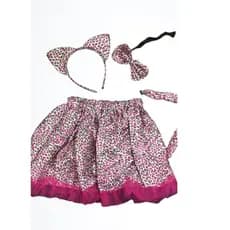 Kit princesa animais Saia/ Tiara/Rabinho/Lacinho infantil Infantil