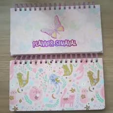 Planner Semanal Permanente 52 Folhas Com Lindos Detalhes