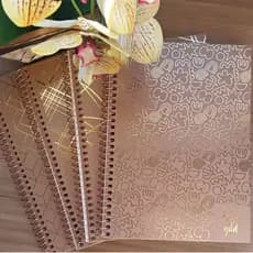 Caderno College Kraft Gold - 1 Matéria - 80 Folhas - Formato 17,5cm X 24,2cm