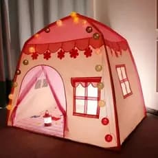 Barraca Infantil Casinha Dobrável | Luz LED | Brinquedo Educativo Menina | Tenda Portátil Criança