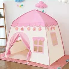 Tenda Infantil Dobrável Rosa Com ou Sem Luz LED para Diversão