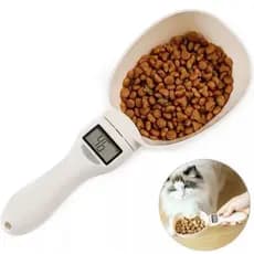 Balança Colher Digital Pega Ração Dosador Precisão LCD Para Pet Cachorro Gato Cozinha Alimentos Receitas