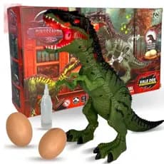 Dinossauro T Rex Bota Ovo Anda C/ Som E Projetor De Luz 30cm