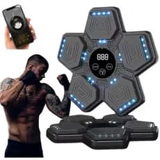Máquina de Boxe Musical Treino em Casa Bluetooth Recarregável Treine Soco Agilidade Exercício Físico