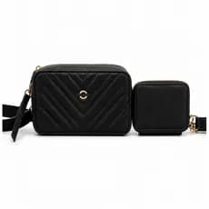 Bolsa Feminina Transversal Feminina Quadrada Tira colo Com Carteira