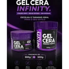 Gel Cera Infinity 300g ou 500g Fixação para Cabelo Salão Profissional