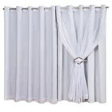 Cortina Blecaute com Ilhoses Cromado Cortina para Sala/Quarto/Cozinha/Escritorio Blackout Bleckout Blecauti