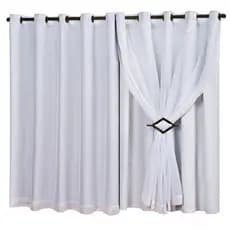 Cortina Blecaute Blackout Corta Luz Com Voil 4,00m Largura X 1,60m Altura