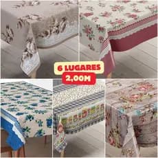 Toalha Plástica de Mesa Térmica 6 lugares - 2,00m x 1,40m Akiyama Enxovais