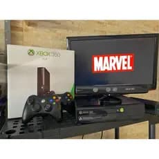 Xbox 360 4gb original de fábrica + 1 controle + 2 jogos originais + garantia + caixa