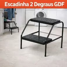 Escadinha 2 Degraus Gdf Moveis Aço E Plástico