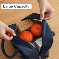 Azul - Bolsa Térmica Lancheira para Marmita com Bolso Lateral BM-F1181