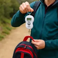 Balança Digital Portátil com Gancho 50kg Pesca Compras Malas Reforçada Compacta Moderna
