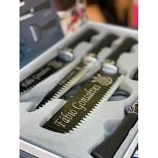 Kit de 6 Facas Churrasco inox cozinha Profissional Antiaderente-envio imediato (personalizado)