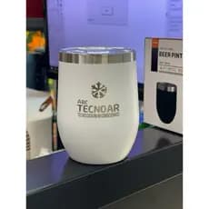 Copos Térmico Cuia 360ml Personalizado Parede Dupla Aço