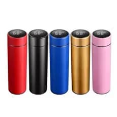 Garrafa Térmica Inox 500ml com Termômetro LED - Estilo Moderno e Isolamento Superior
