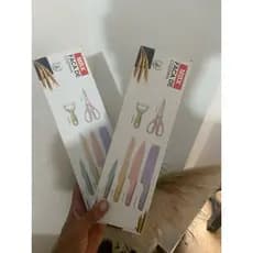 Kit Conjunto de Facas Coloridas 6 Pç Aço Inoxidável Premium Preciso Churrasco Cozinha Profissional
