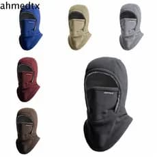 Boné De Ciclismo Balaclava AHMEDTXB , Capuz E Chapéu Quente De Lã À Prova De Frio , Vento Para Esqui Térmico