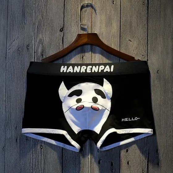 Roupa interior masculina bonito dos desenhos animados 2025 puro algodão Boxer masculino engraçado 26.7.12