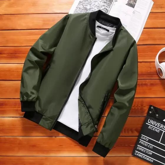Jaqueta masculina jaqueta primavera outono tamanho grande Casual gola alta uniforme de beisebol topo versão coreana na m
