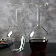 Copo De Vinho Invertido  , Taça De Cabeça Para Baixo Espessada De 400ML , Coquetéis De Transparente De Haste Lon