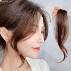 SHENGDA Parte Média Franja Clipe Na Testa Acessórios De Cabelo Feminino Marrom Preto Peruca De Síntese Natural