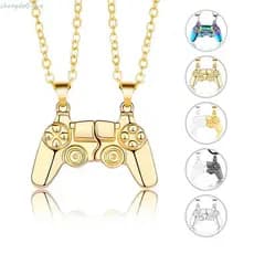 Colar De Casal SHENGDA , Corrente De Pescoço Combinando Com Amizade De Controlador De Jogo , Pingente De Gamepad De Liga