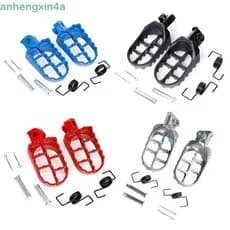 Pedaleiras Para Motocicleta ANHENGXIN , Pedais De Pretos/Prateados De Alta Resistência , Estrutura Resistente