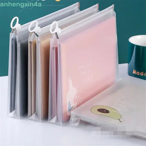 ANHENGXIN Suporte Para Arquivo De Escritório , Mesa Escolar , Armazenamento , Papelaria , Pastas Com Zíper , Pasta