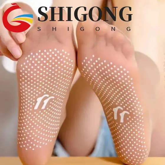 SHIGONG 5 Pares De Meias De Seda Cristal Antiderrapantes , Invisíveis Femininas Ultrafinas Transparentes , Fundo De Sili