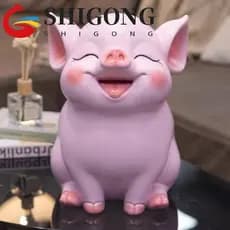 SHIGONG Cofrinho De Porco , Caixa De Poupança De Animais Com Tanque Que Pode Ser Aberta , Caixas De Dinheiro De Desenho