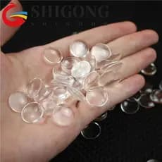 SHIGONG Chips De Olho De Vidro Bonecas Acessórios Jóias Fazendo Boneca Globos Oculares Transparente 14mm Volta Plana Rem