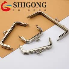 SHIGONG Bolsa Quadro Metal Prata Sacos Peças Carteira Acessórios Artesanato Costura Beijo Fecho