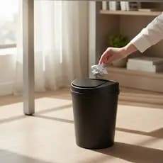 Lixeira 5 Litros com Tampa Basculante Lixeira para Banheiro Escritório e Cozinha