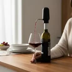 Aerador Elétrico Para Vinho Automático de Plástico e Aço Inox Wolff