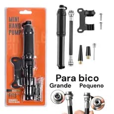Mini bomba encher pneu de bicicleta válvula presta bico fino e grosso