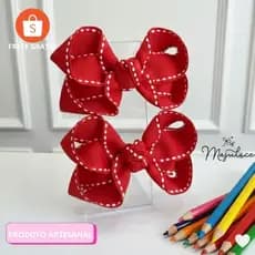 Par de Laços Escolares Boutique Infantil Todas as Cores Laço para Menina, Uniforme Escolar, Acessório Cabelo