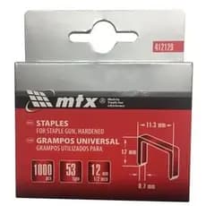 Grampos tipo 53 12mm 1000 un para grampeador 411229 MTX
