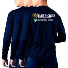 Kit 3 Camiseta para Eletricista personalizada Com Seu TELEFONE Uniforme Profissional