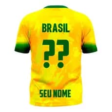 Camiseta Torcedor Brasil Nome E Número Personalizado Dryfit Confortável