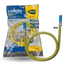 Mangueira Ligação Flexível Para Gás Espigão 3/8 X 3/8 Economy Com 1,20m Blukit Excelente e Qualidade