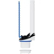 Mecanismo De Saida Modelo Universal P/ Vasos Caixa Acoplada Marca Blukit Cor Azul e Branco