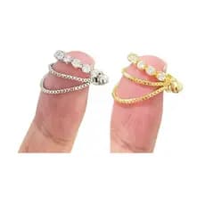 ✨Piercing Corrente Tripla com Haste para Hélix e Cartilagem – Aço Antialérgico (ONP1122)💎