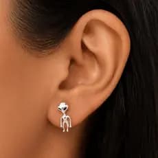 👽 Brinco Alienígena ET Antialérgico - Design Minimalista Exclusivo Unissex Geek Moderno  (Ch003)🛸
